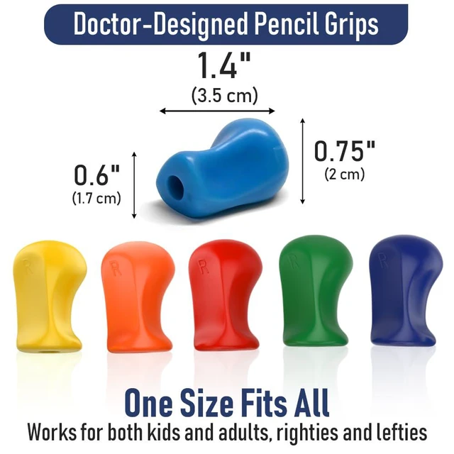 Alt view image 7 of 7 - Original Pencil Grippers 6 Pcs, Improves Kids Handwriting, Ergonomic Pen Holder for Righties & Lefties, Ideal for Kids, Toddlers, Adults, Writing Tool with Finger Cushion (Pack of 3)