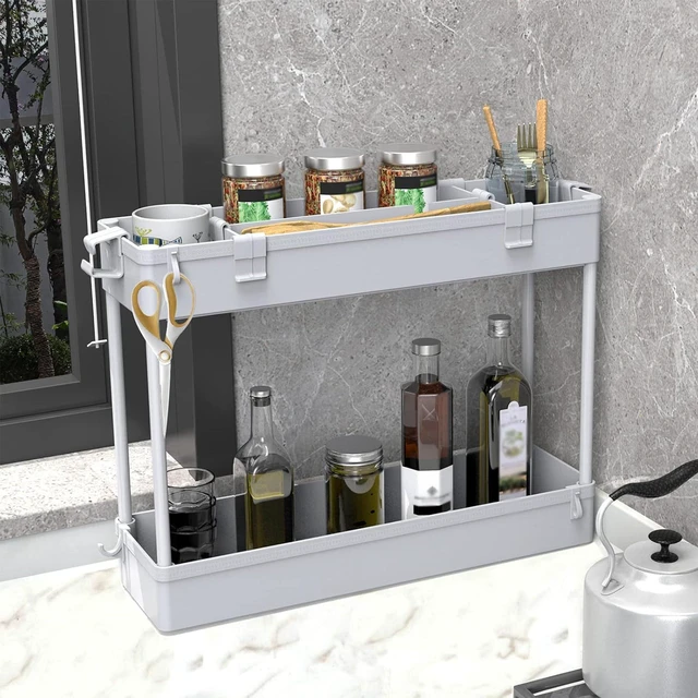 Alt view image 3 of 7 - 2-piece Set Slim Storage Cart 3 Tier,Bathroom Organizer Rolling Utility,Mobile Shelving Unit Slide Out for Office, Kitchen, Laundry Room & Narrow Places