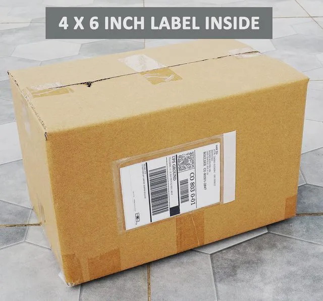 Alt view image 4 of 6 - 1000 Pcs Premium 4.7''x7.5'' Packing List Envelope, Tailored Size for 4x6'' Shipping Labels, Adhesive Shipping Label Pouch/Sleeve