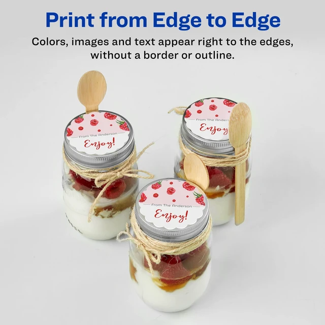 Alt view image 4 of 7 - Scallop 2.5 Inch Round Labels with Sure Feed for Laser & Inkjet Printers, 90 White Labels (8218)