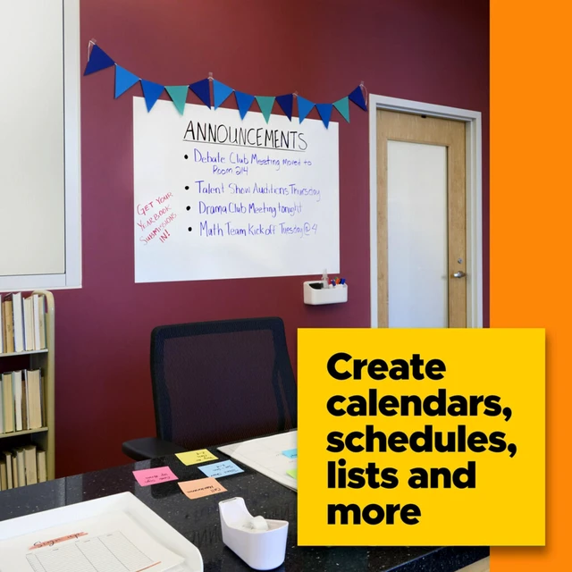 Alt view image 7 of 7 - Dry Erase Whiteboard Film Surface for Walls, Doors, Tables, Chalkboards, Whiteboards, and More, Removable, Stain-Proof, Easy Installation, 4 x 3 ft Roll (DEF4x3)
