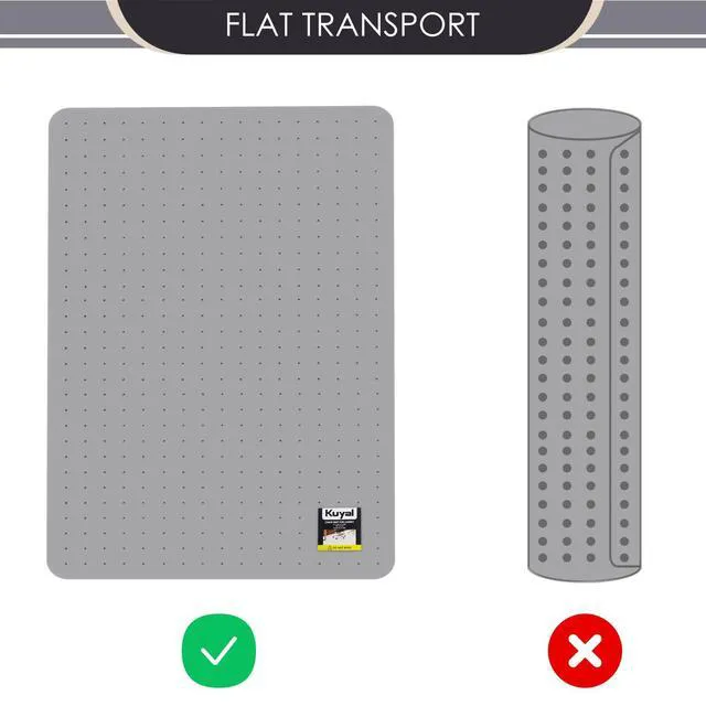 Alt view image 7 of 7 - Office Chair Mat for Carpet, Gray Heavy Duty Computer Chair Mat 36''x48'', Under Desk Protector Carpeted Floors Mat, Easy Chair Movement,Ship Flat, Gray
