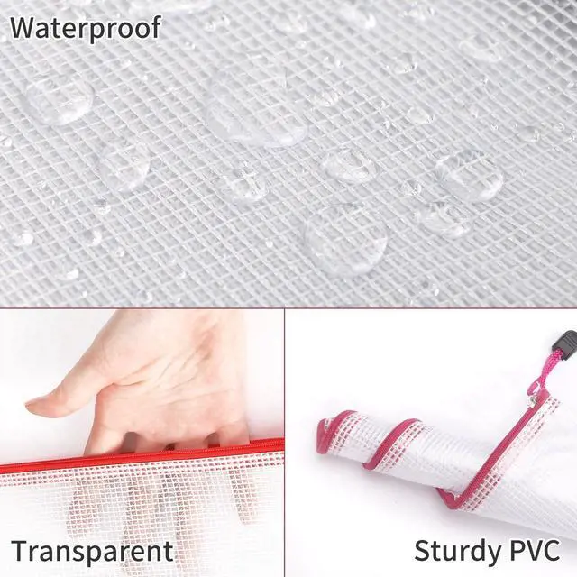 Alt view image 3 of 7 - 42pcs Mesh Zipper Pouch, 8 Sizes Waterproof Zipper Bags, 17 Colors, Multipurpose for Board Games Travel Storage, School Supplies, and Home Organization