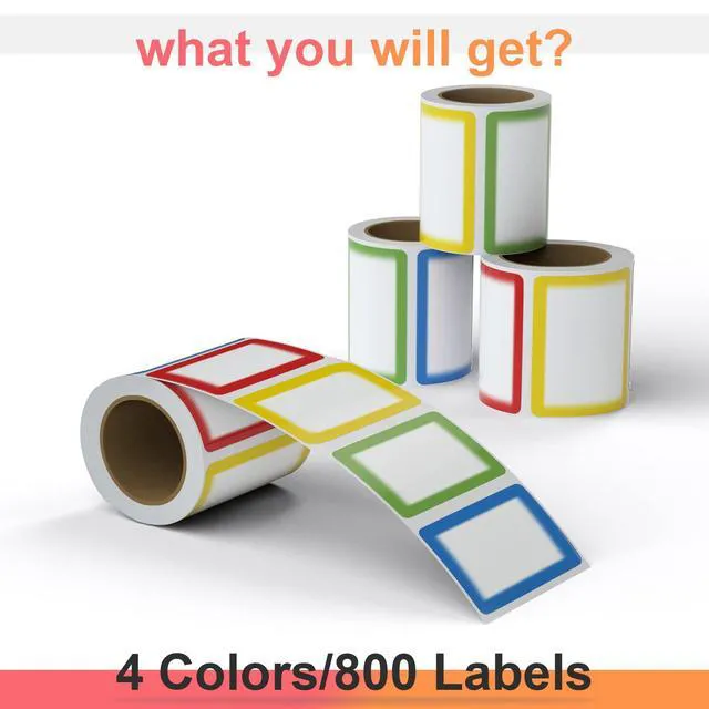 Alt view image 4 of 7 - ® Colorful Name Tag Labels - 800-Pack Writable Stickers for Kids, Office, School & Events, 3.5 x 2.25 Inch, Easy to Peel & Stick, Waterproof Name Tags for Organizing, ID, Party & Classroom Use
