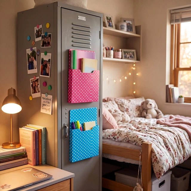 Alt view image 5 of 7 - 8 Pack Magnetic File Folder Holder for Whiteboard Classroom Storage 10"x13"x1.2" Hanging Magnetic Wall File Organizer, Refrigerator Magazine Holder, for Mail Letters Paper Desk Office
