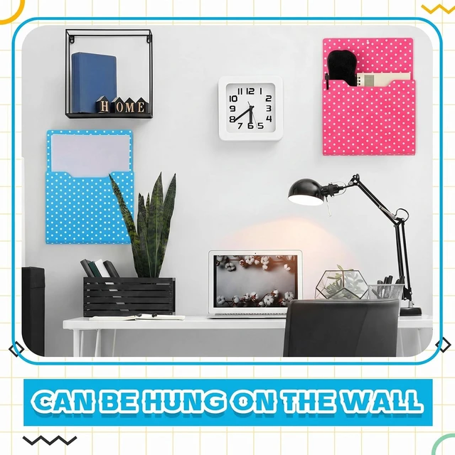 Alt view image 7 of 7 - 8 Pack Magnetic File Folder Holder for Whiteboard Classroom Storage 10"x13"x1.2" Hanging Magnetic Wall File Organizer, Refrigerator Magazine Holder, for Mail Letters Paper Desk Office