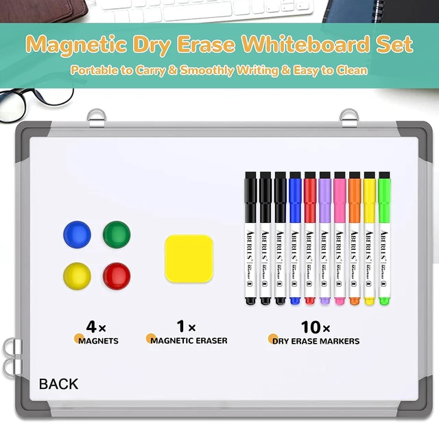 Alt view image 6 of 6 - Monthly Calendar Whiteboard for Wall, Dry Erase Board, Magnetic White Board 16"x12" Double-Sided Hanging Board for Office School Home, Small Monthly Dry erase Calendar for Drawing Planning To Do List