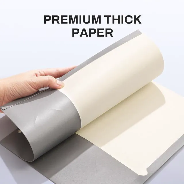 Alt view image 3 of 7 - Two Pocket Folders, 50 Pack File Folders with Business Card Slot, Textured Paper, Fit Letter Size Paper, Paper File Folder for School Office Home Business, Gray