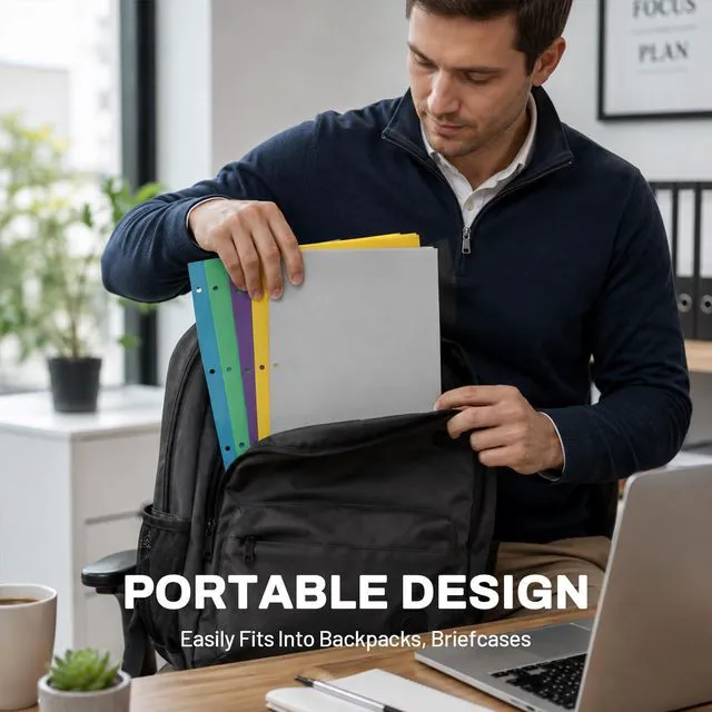 Alt view image 6 of 7 - Two Pocket Folders, 50 Pack File Folders with Business Card Slot, Textured Paper, Fit Letter Size Paper, Paper File Folder for School Office Home Business, Gray