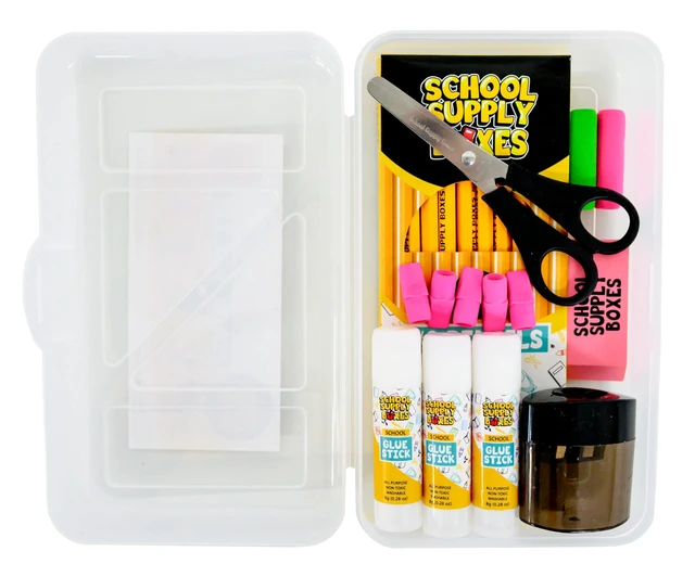 Alt view image 5 of 7 - Back to Box Grades K-5 32 Piece Supplies Kit Includes Markers, Crayons, Pencils, Scissors, Folders, Glue Sticks, Notebook, and Composition Book