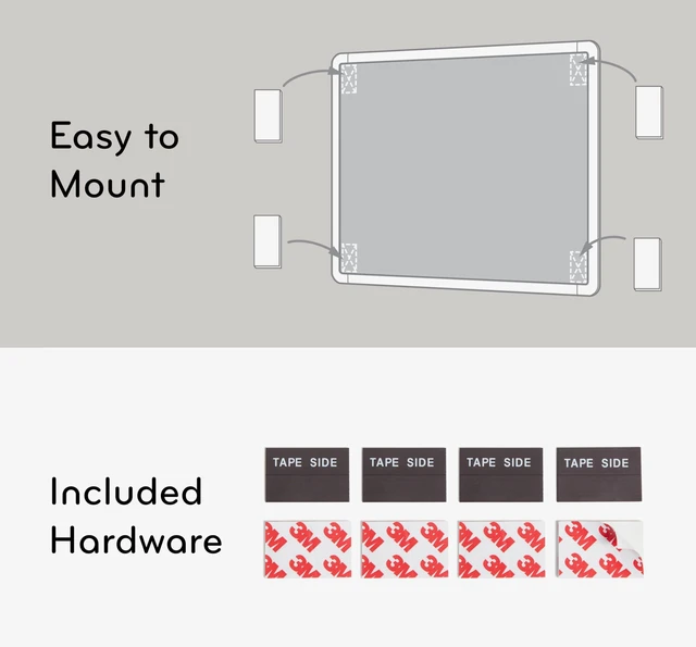 Alt view image 5 of 5 - Contempo Magnetic Dry Erase Board White Board Bundle, 8.5 x 11, White Modern Frame, Includes 4 Boards, 4 Markers, and 4 Magnets