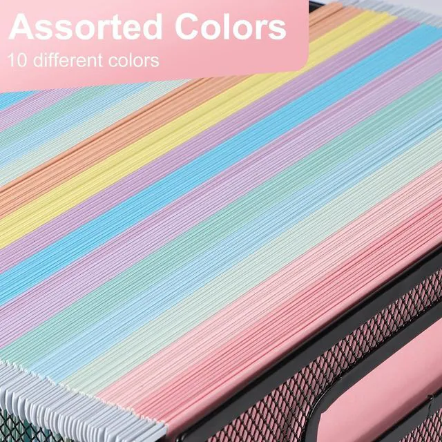 Alt view image 6 of 7 - Hanging File Folders, 30 Pack Letter Size Hanging File folders with 1/5-cut Tabs, Stay Organized for Your Home and Office Bulk File, Documents and Paper, Macaron 10 Colors