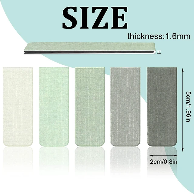 Alt view image 2 of 7 - 15 Pieces Bookmark, Magnetic Bookmarks for Women, Men, Book Lovers, Page Markers for Students Teachers Reading (Misty, Ocean, Emerald) (Pack of 3)