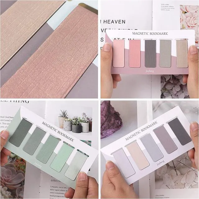 Alt view image 4 of 7 - 15 Pieces Bookmark, Magnetic Bookmarks for Women, Men, Book Lovers, Page Markers for Students Teachers Reading (Misty, Ocean, Emerald) (Pack of 3)