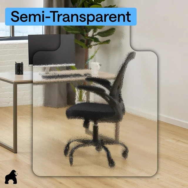 Alt view image 7 of 7 - Office Chair Mat for Hardwood, Heavy Duty, 36x48 Clear Lip Easy Glide Slip Resistant Mats Under Desk, Hardwood Floor Protector for Work and Gaming Rolling Chairs, Computer Accessories