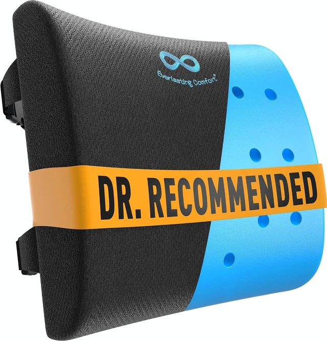 Main image of Lumbar Support Pillow for Office Chair - Improves Posture, Promotes Back Pain Relief - Superior Back Support for Gaming and Desk Chairs - Lumbar Pillow for Car, Couch