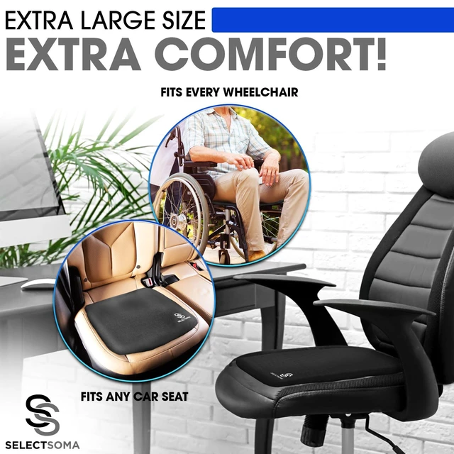 Alt view image 3 of 7 - Large Gel Seat Cushion for Long Sitting, Pressure Relief for Back and Hips