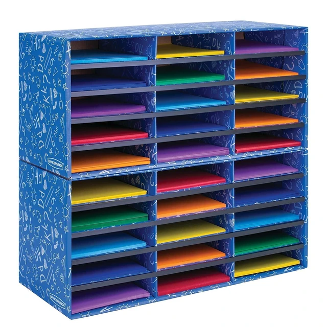 Alt view image 2 of 6 - 30-Compartment Mail Sorter Turn paper piles into organized workflows with durable compartments that keep mail, forms, and projects easy to find