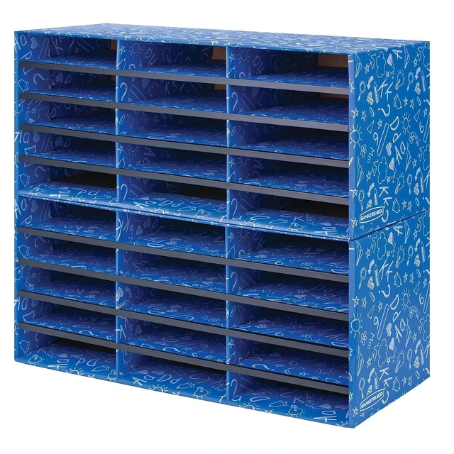 Alt view image 3 of 6 - 30-Compartment Mail Sorter Turn paper piles into organized workflows with durable compartments that keep mail, forms, and projects easy to find