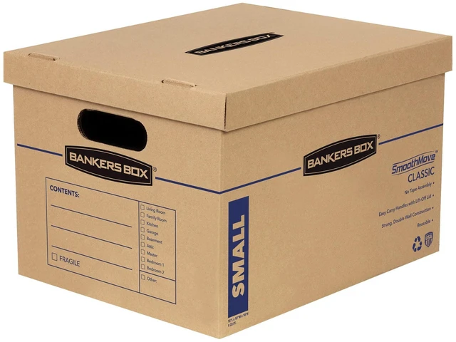 Alt view image 2 of 7 - 10-Pack Medium Classic Moving Boxes with Reinforced Handles Make packing faster with medium moving boxes that balance capacity, strength, and easy carrying