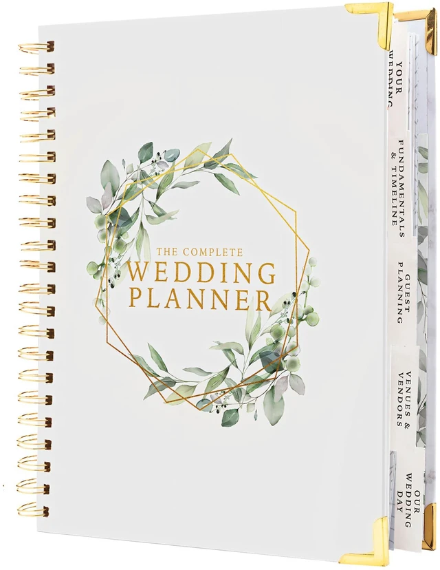 Main image of Wedding Planner Book and Organizer - Wedding Planner Book - Bridal Planning Binder with Countdown Calendar - Bride Gifts - (FLORAL)