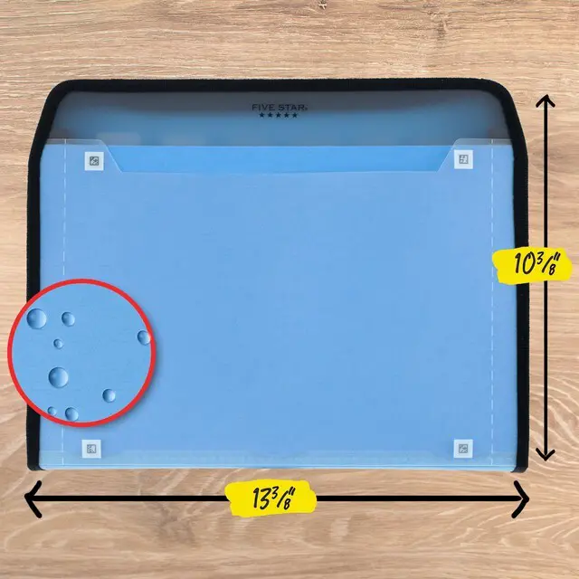 Alt view image 7 of 7 - Expanding File Organizer + Study App, 7-Pocket Accordian File Organizer, Zipper Closure, Holds 8.5" x 11" Paper, Blue (Color May Vary) (350099B)