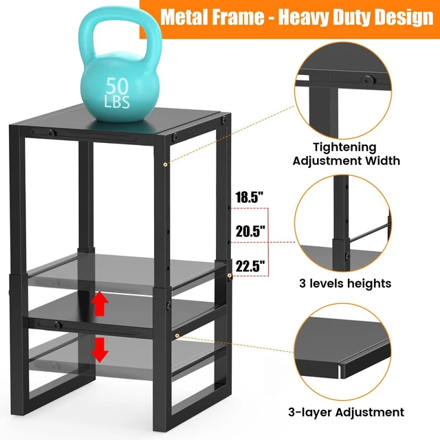 Alt view image 2 of 6 - Locker Organizer Shelf, Metal Adjustable Width and Height, Ideal Locker for School, Office, and Gym Lockers, Extends Locker Storage Organization, Black
