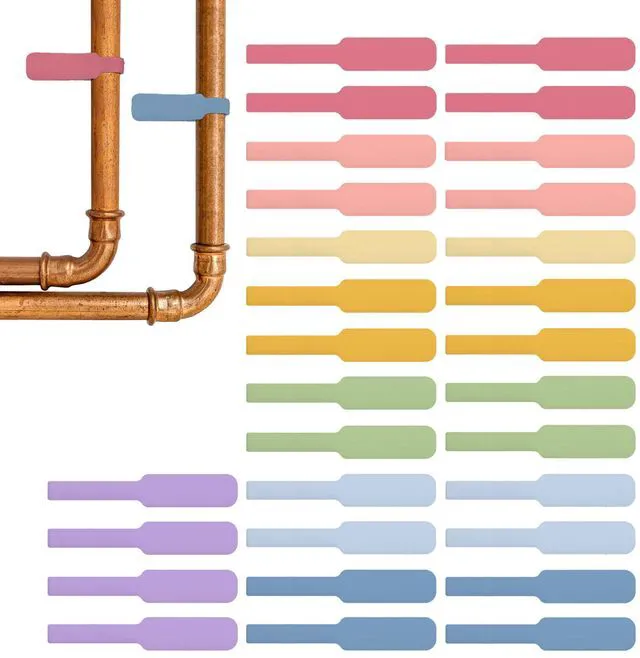 Main image of Cable Labels - Large, Macaron (30-Pack) Colorful Write-On Tags for Basement and Office Organizing