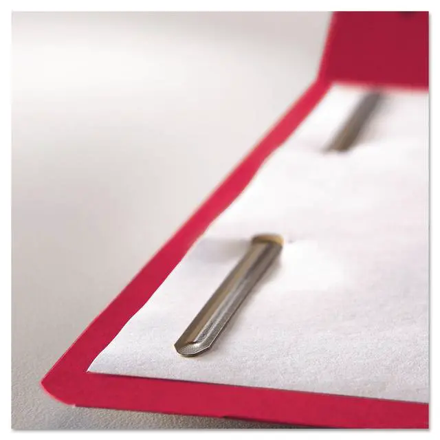 Alt view image 2 of 7 - Fastener Folders, 2 Fasteners, Letter Size, Red, 1/3 Cut Tabs in Left, Right, Center Positions, 50 per Box (22740), Specialty
