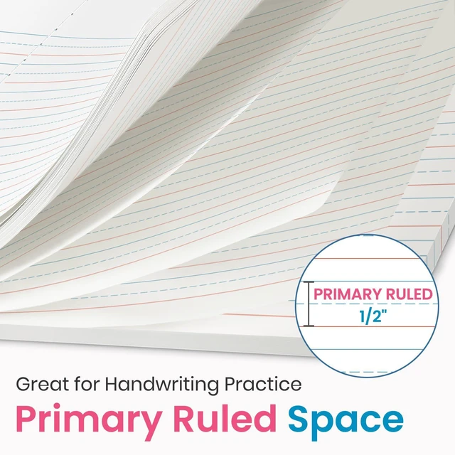 Alt view image 2 of 7 - Primary Ruled Composition Notebook K-2, Cute Composition Notebook 4 Pack 9-3/4" x 7-1/2", 160 Pages (80 Sheets), Pastel Primary Composistion Notebook Perfect for School Office Supplies