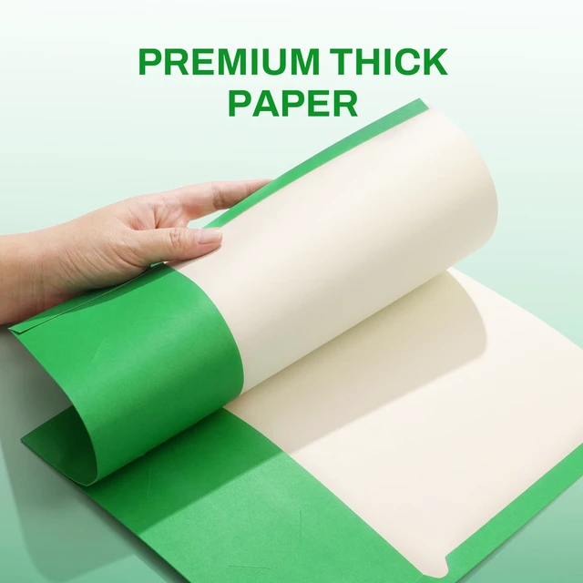Alt view image 3 of 7 - Folders with Pockets 3 Hole Punched(50 Pack, Green), 2 Pocket Folders Fit Letter Size Paper, Paper File Folder for School Office Home Business