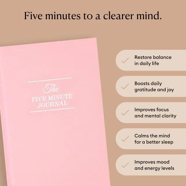 Alt view image 2 of 7 - The Five Minute Journal - Daily Gratitude Journal for Happiness, Mindfulness, and Reflection - Undated Life Planner