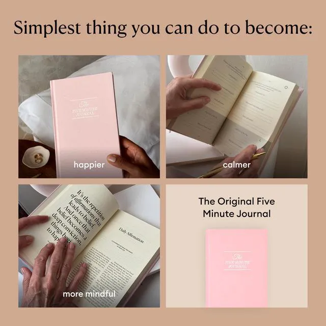 Alt view image 4 of 7 - The Five Minute Journal - Daily Gratitude Journal for Happiness, Mindfulness, and Reflection - Undated Life Planner