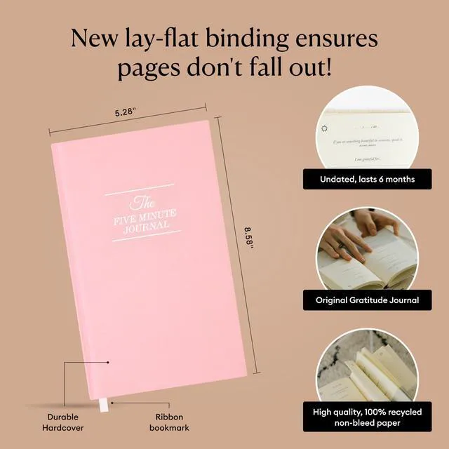 Alt view image 5 of 7 - The Five Minute Journal - Daily Gratitude Journal for Happiness, Mindfulness, and Reflection - Undated Life Planner
