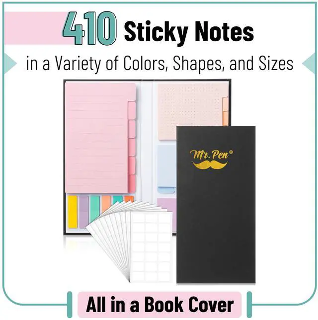 Alt view image 2 of 7 - Sticky Notes Set, 820 Pack, Ruled
