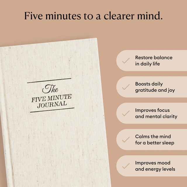 Alt view image 2 of 7 - The Five Minute Journal - Original Daily Gratitude Journal for Women & Men - Mindfulness, Happiness & Daily Reflection - Undated Planner - Affirmation Journal - Gifts for Women