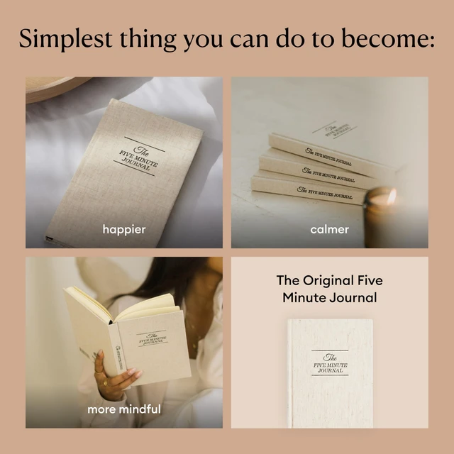 Alt view image 6 of 7 - The Five Minute Journal - Original Daily Gratitude Journal for Women & Men - Mindfulness, Happiness & Daily Reflection - Undated Planner - Affirmation Journal - Gifts for Women