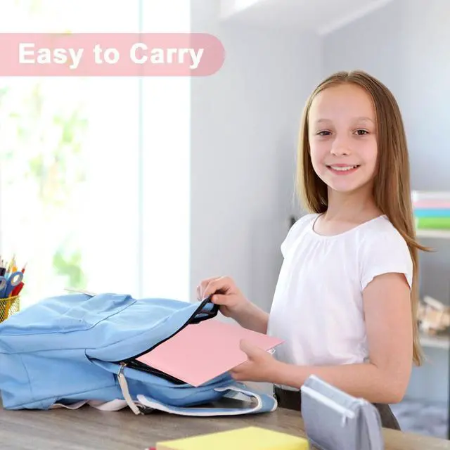 Alt view image 7 of 7 - Two-Pocket-Folders with 3 Prongs, Letter Size Plastic Folders with Pockets and Prongs, Poly Plastic Folders for Office & School. 6 Pastel Colors (Pink - 12 Packs)