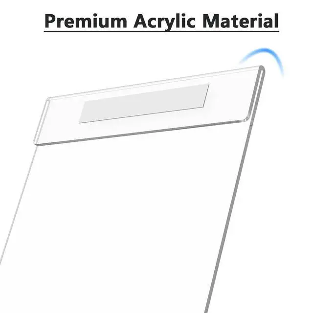 Alt view image 4 of 7 - Acrylic Sign Holder 8.5 x 11 Wall Mount with Tape, 12 Pack Strong Double-Sided Tape, Easy Insert and Replace Signs, Posters and Documents, Acrylic Frame for Office, Home, Store