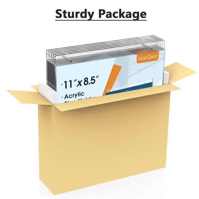 Alt view image 6 of 7 - Acrylic Wall Mount Sign Holder, 8.5 x 11 Landscape, 12 Pack Clear Acrylic Material, Easy Wall Installation with Included Screws and Pre-drilled Holes, Ideal for Signs and Notices