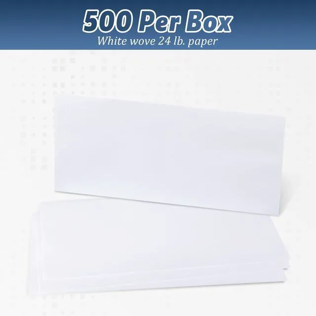 Alt view image 4 of 7 - 500PCS #10 Envelopes Letter Size Self Seal Business Envelopes No Window Security Mailing Envelopes Size 4-1/8 x 9-1/2 Inch - White 24LB Paper