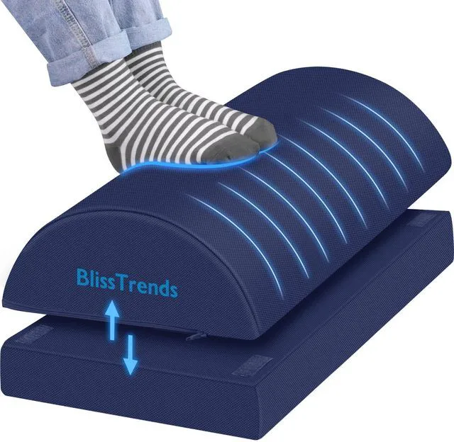 Main image of Foot Rest Under Desk, Foot Stool with 2 Adjustable Heights Comfortable Footrest with Washable Cover for Car,Home and Office to Relieve Back,Lumbar,Knee Pain(XX-Large, Blue)