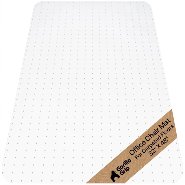 Main image of Office Chair Mat for Carpet Floors, Heavy Duty, 32x48 Clear Easy Glide Slip Resistant Mats Under Desk, Carpeted Floor Protector for Work and Gaming Rolling Chairs, Computer Accessories