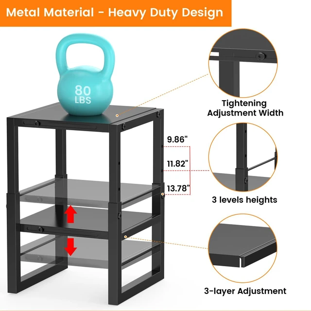 Alt view image 3 of 7 - Locker Organizer Shelf School, Adjustable Width and Height, Stackable Metal Locker Storage Organization, Ideal Locker Fits Standard Size School, Office, and Gym Lockers, Black