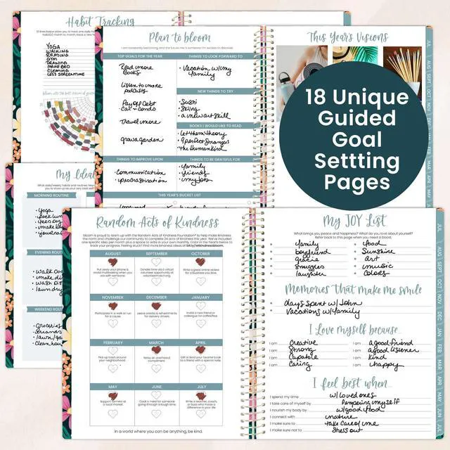 Alt view image 4 of 7 - 2026-2027 Planner (8.5 x 11") 13 Month Academic Organizer (July 2026 - July 2027) - Weekly & Monthly Agenda Book with Stickers & Tabs - Blooming Wildly