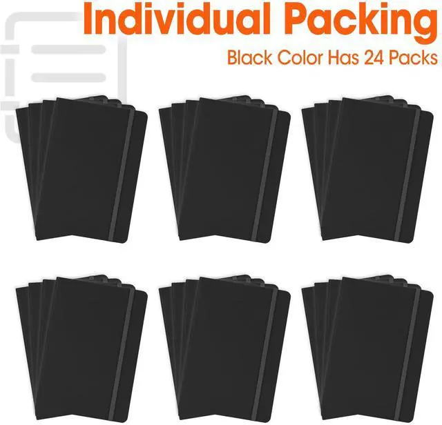 Alt view image 7 of 7 - 24 Pack Lined Journal Notebook for Work, 200 Pages, Medium 5.5 in x 8.3 in, A5 College Ruled, Hardcover Journaling Notebooks for Writing, Note Taking, Fit for Business Work School Home (Black)