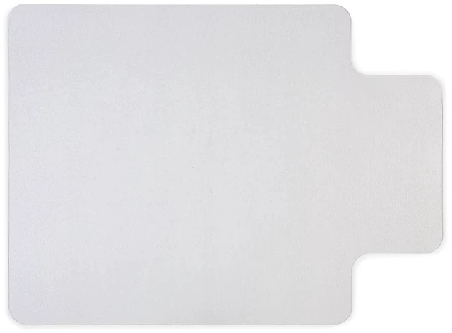 Main image of Office Chair Mat, Clear, Hard Floors, 48x36 Inch, Textured Extended under-desk coverage with smooth glide on hard flooring surfaces