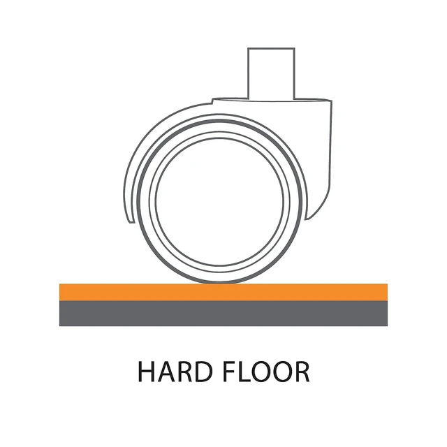 Alt view image 5 of 7 - Office Chair Mat, Clear, Hard Floors, 48x36 Inch, Textured Extended under-desk coverage with smooth glide on hard flooring surfaces