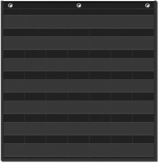 Main image of Classroom Monthly Calendar Pocket Chart for 2.75 * 2.75 Cards,Homeschool Supplies and Classroom Must Haves! Only Chart(Black)