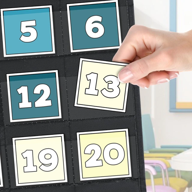 Alt view image 6 of 7 - Classroom Monthly Calendar Pocket Chart for 2.75 * 2.75 Cards,Homeschool Supplies and Classroom Must Haves! Only Chart(Black)